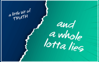 blue and green background with wording